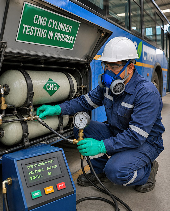 Bus CNG Cylinder Testing