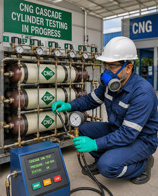 CNG Cascade Cylinder Testing